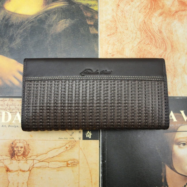 P180006牛皮長(cháng)款錢(qián)包/編織皮